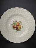 Vintage Copeland Spode Pear Fruit Floral Embossed White Plate England [7472E]