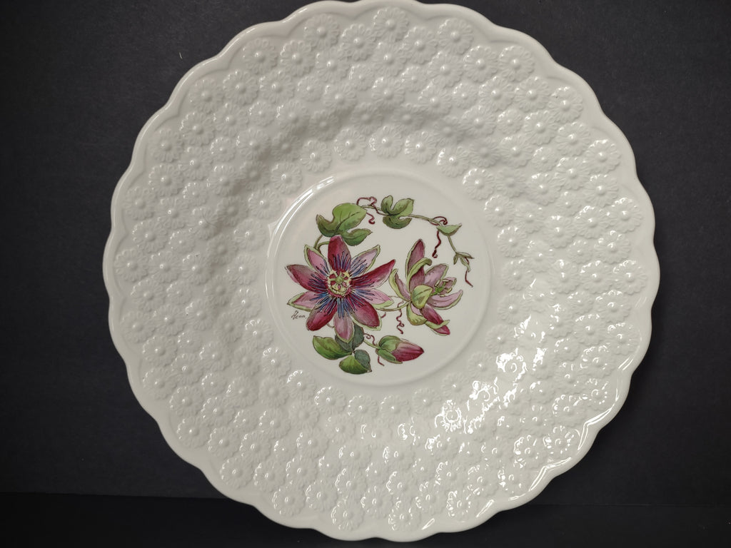 Vintage Copeland Spode Bermuda Flowers Passion Flower Plate England [7473]
