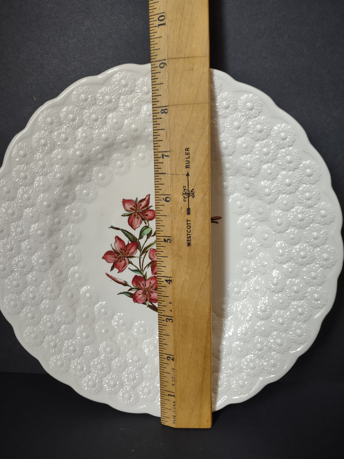 Vintage Spode Canadian Centennial Yukon Purple Fireweed Plate 1967 [7475E]