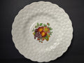 Vintage Copeland Spode Purple Grapes Red Apple Fruit Embossed Plate [7477E]