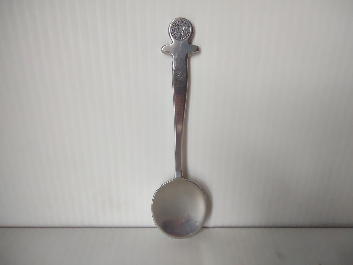 Vintage Joseph Copeland Handmade Pewter Medallion Handle Spoon [7480E]