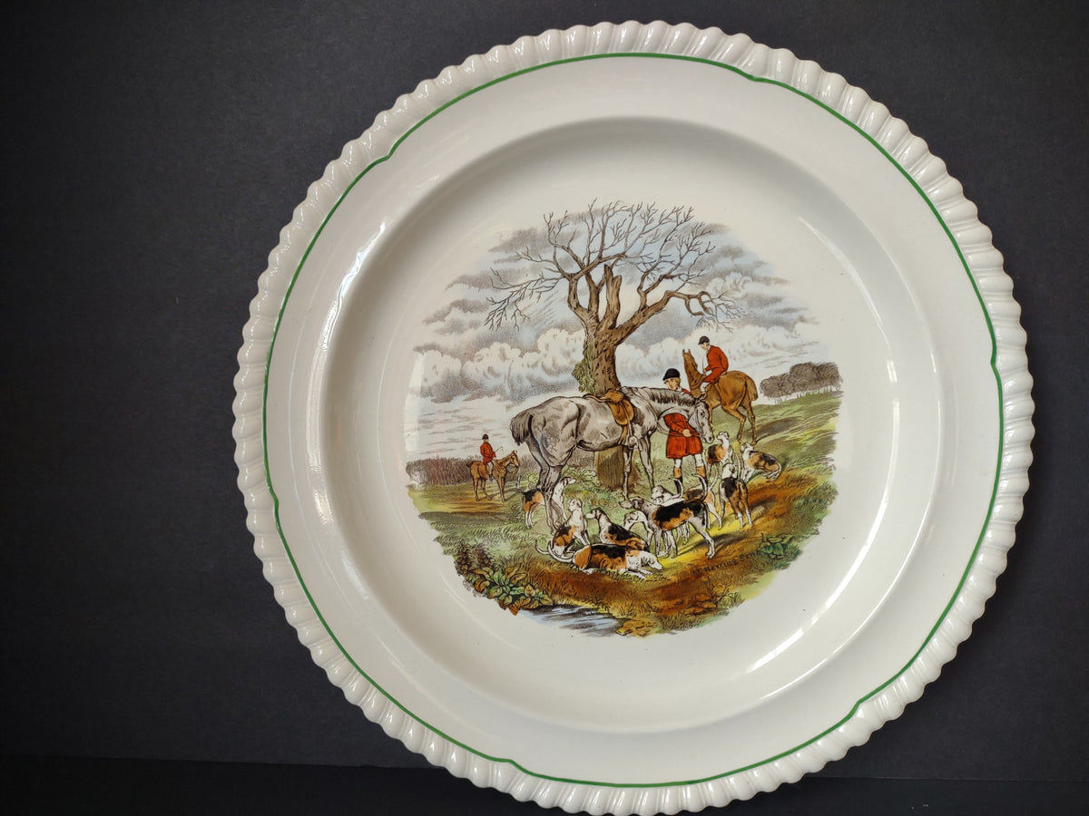 Vintage Off-White Copeland Spode The Huntsman Hunting Scene Plate [7482]