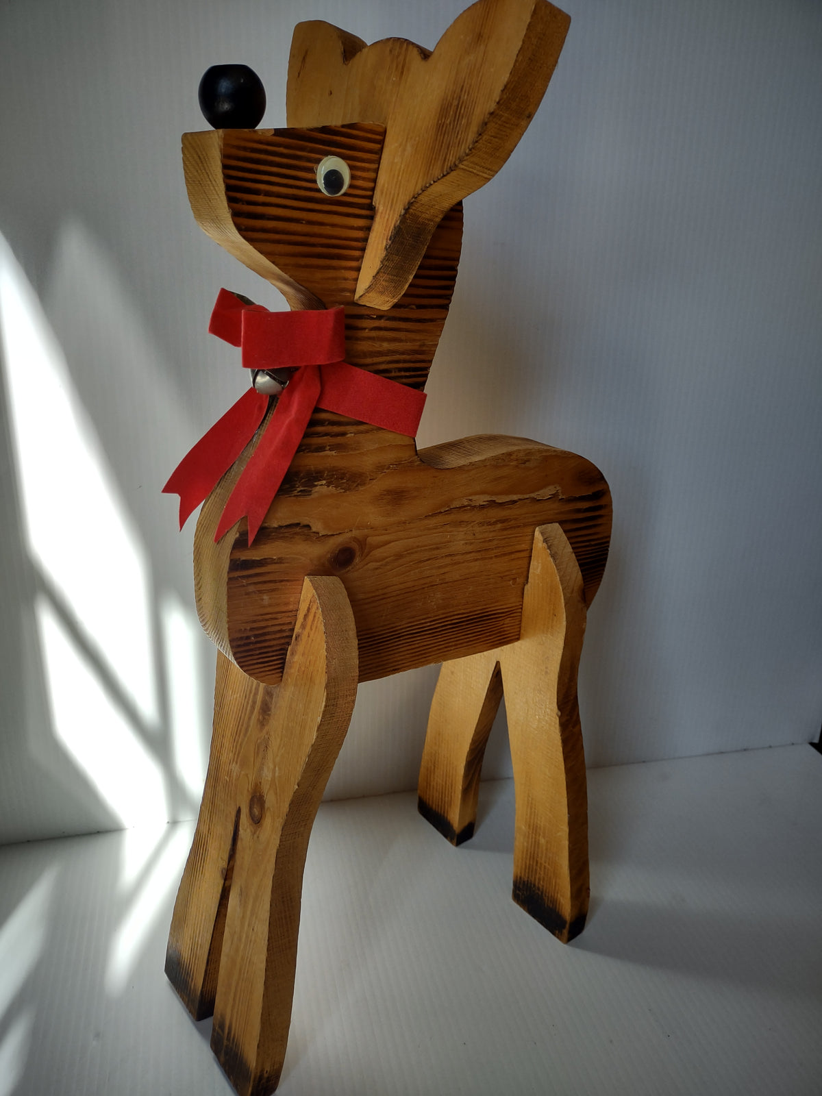 Vintage Wooden Reindeer Family Set of 4 Christmas  [4891]