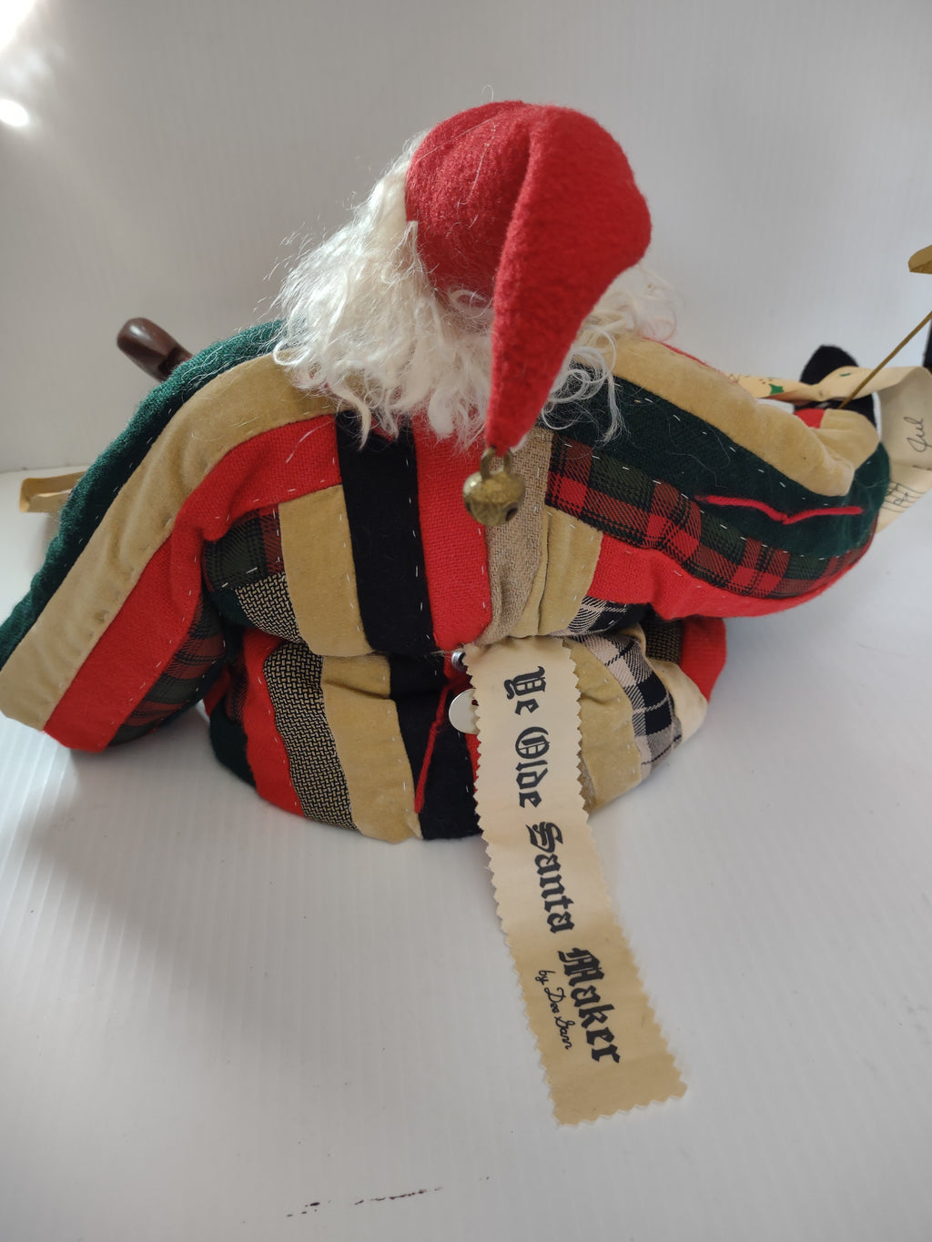 Vintage House of Huttan Wind Up Musical Santa Christmas Doll Red Green [4892]