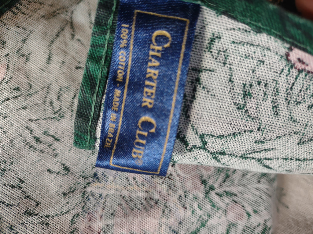 Charter Club label reading 100 percent cotton Made in Brazil