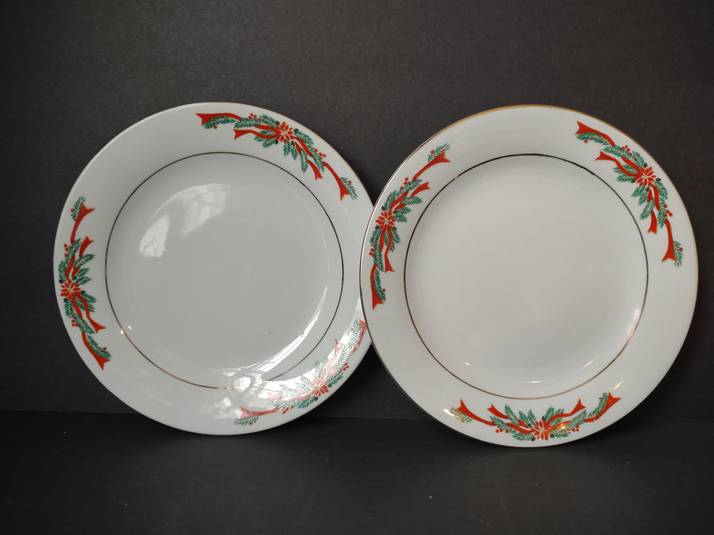Tienshan Christmas Plate front detail