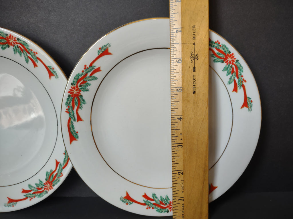Ruler showing approximate diameter of Tienshan Christmas Plate
