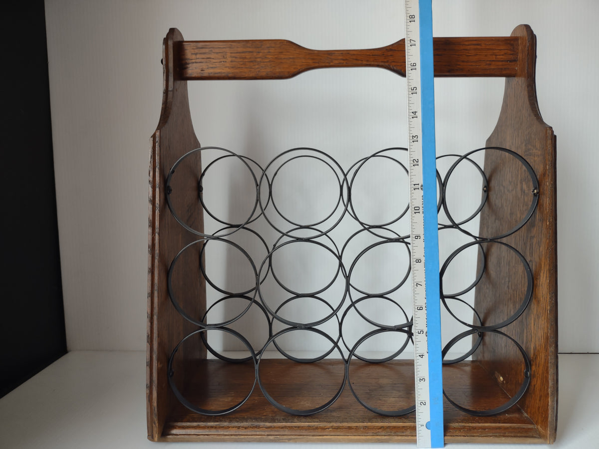 Wine rack height shown against ruler