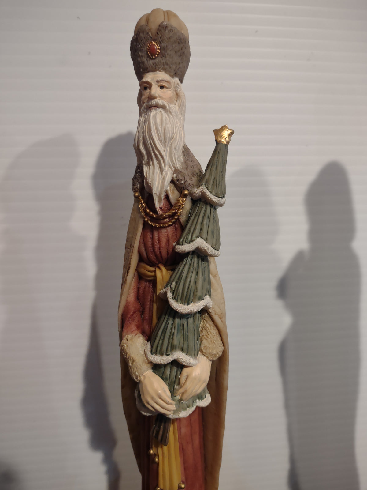 Vintage St Nicholas and Me Santa Figurines Set of 3 Christmas 13" [8144n]