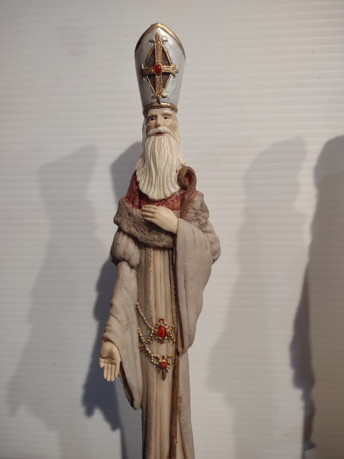 Vintage St Nicholas and Me Santa Figurines Set of 3 Christmas 13" [8144n]
