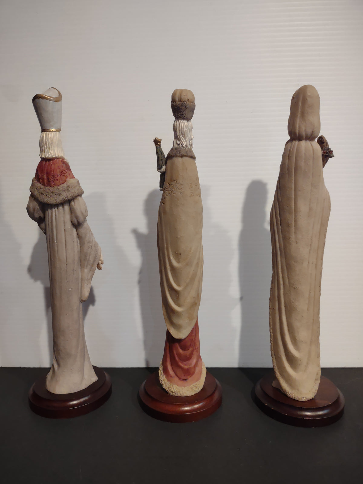 Vintage St Nicholas and Me Santa Figurines Set of 3 Christmas 13" [8144n]