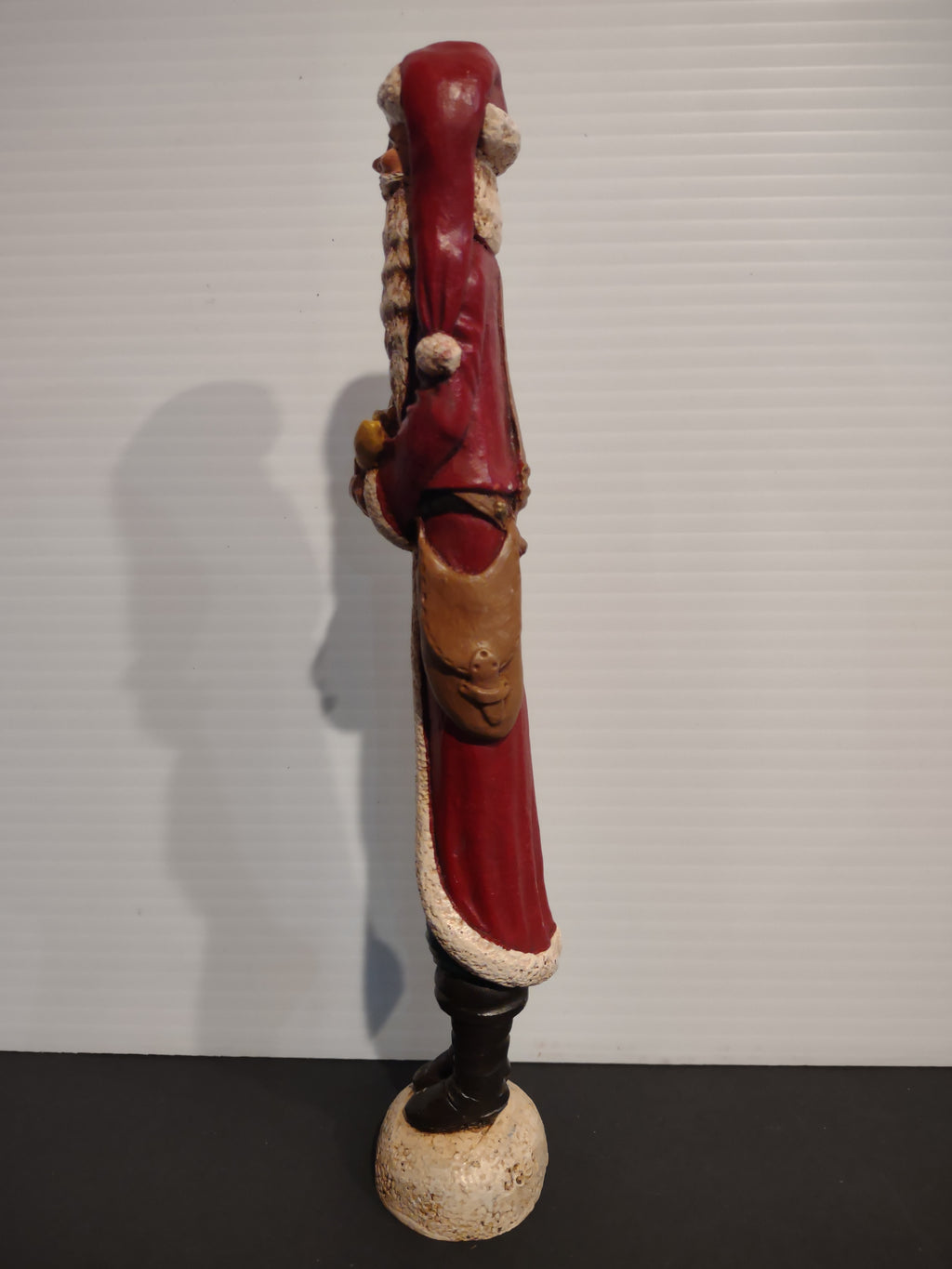 Vintage Santa Claus Holding Yellow Crescent Moon Christmas Figurine [8145n]