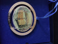 Vintage Saint Vincent Gristmill Gold Tone Winter Scene Christmas Ornament [7506]