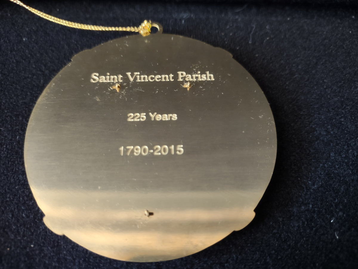 Reverse with Saint Vincent Parish 225 Years 1790–2015 inscription