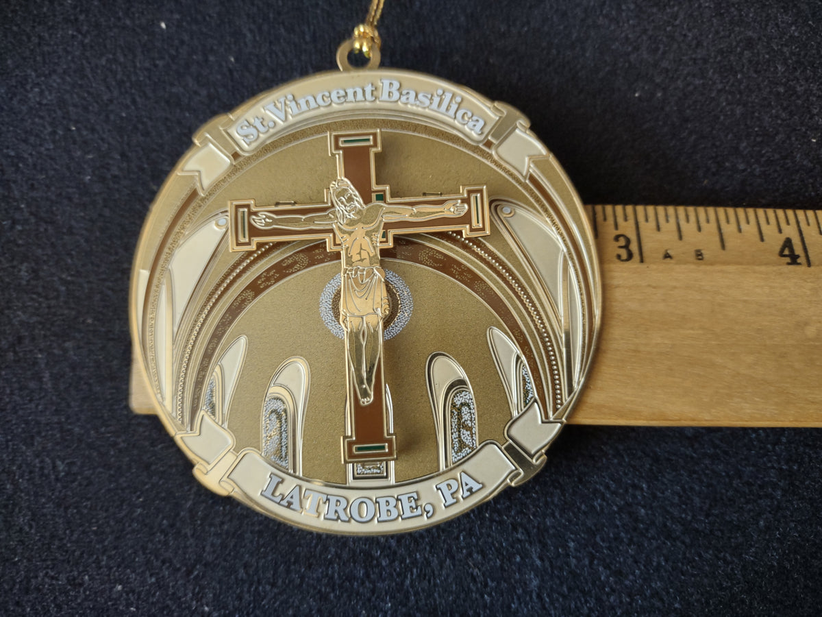 Saint Vincent Basilica ornament beside ruler