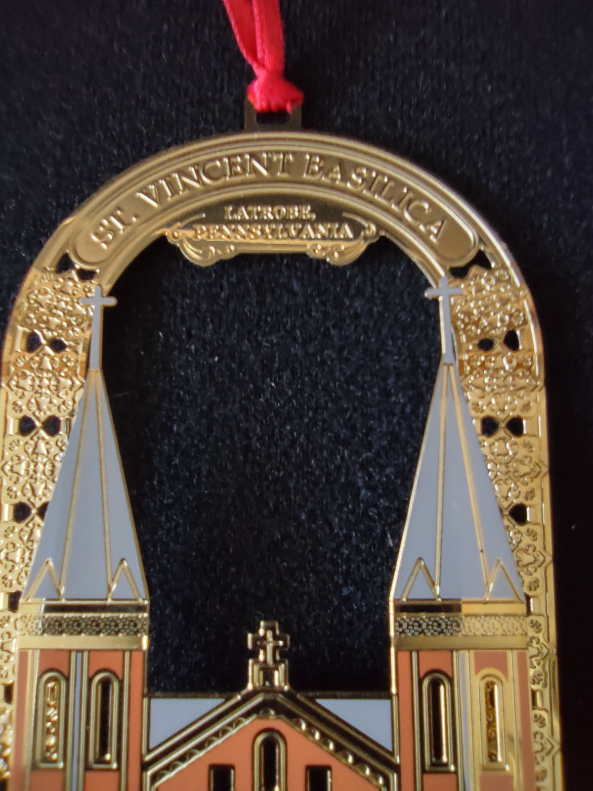 St Vincent Basilica ornament in blue-lined presentation box