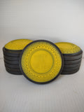 Vintage White Flyer AA Yellow & Black Clay Pigeon Skeet Targets Lot of 12 [7525]