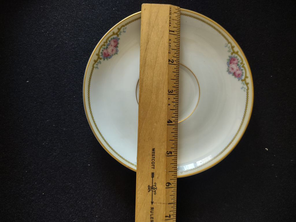Saucer diameter shown with ruler