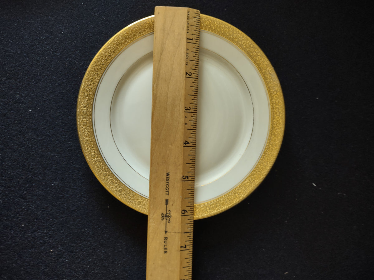 Plate with ruler showing approximate 6-inch diameter