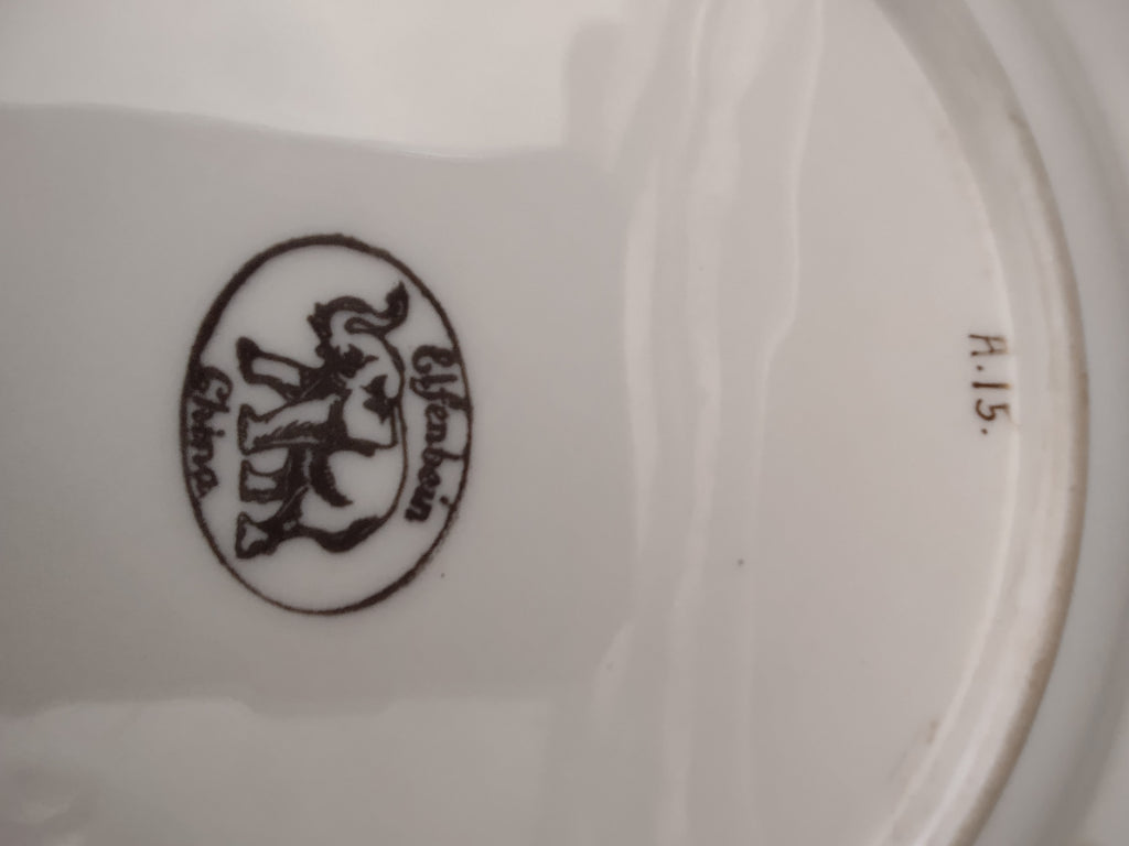 Underside of Wheeling China plate