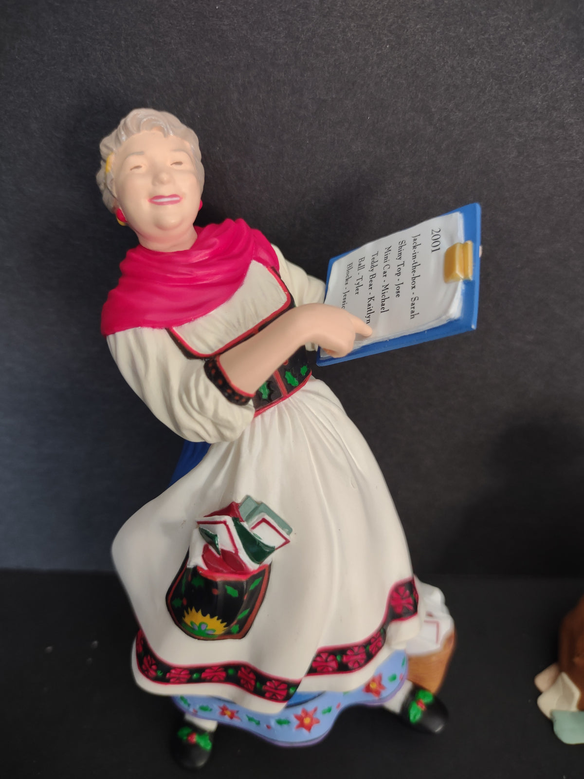 Vintage Hallmark 2001 Lettera Globus & Mrs Claus Ornament Set 3pc Box [8151n]