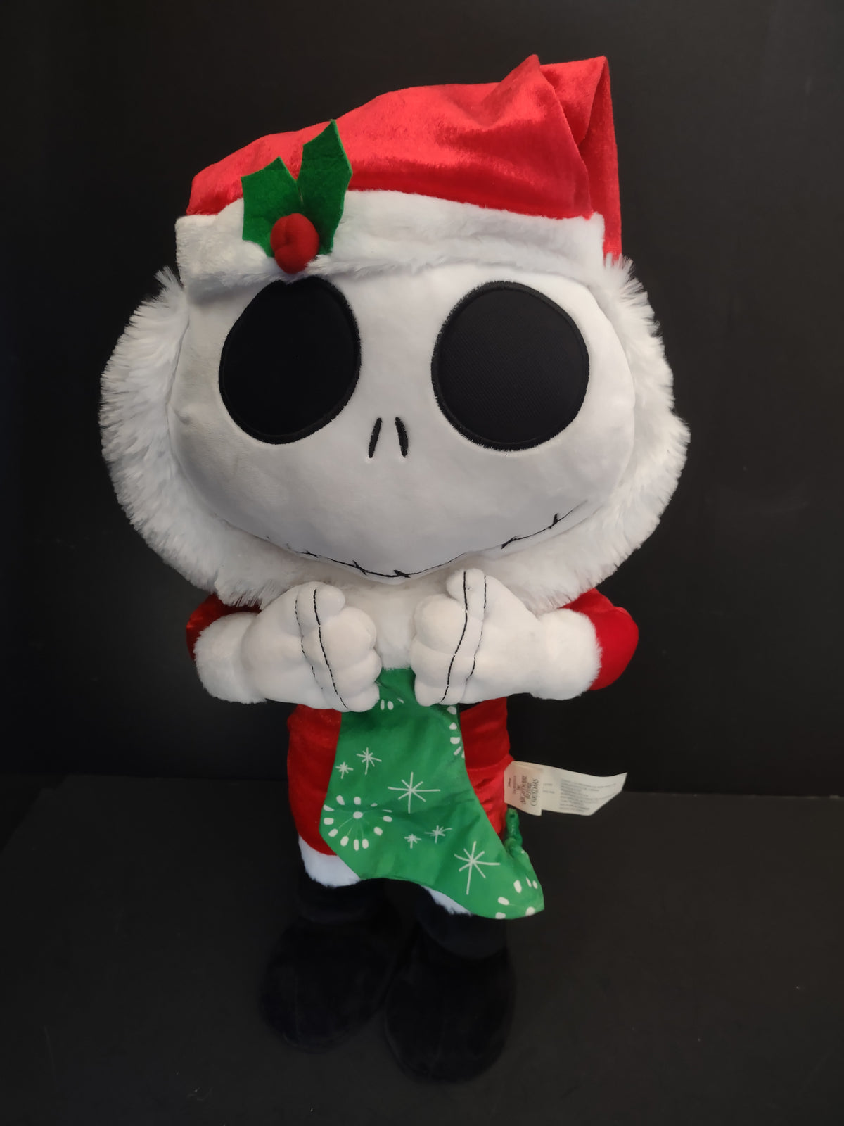 Vintage Disney Jack Skellington Santa Nightmare Before Christmas Plush [8152n]