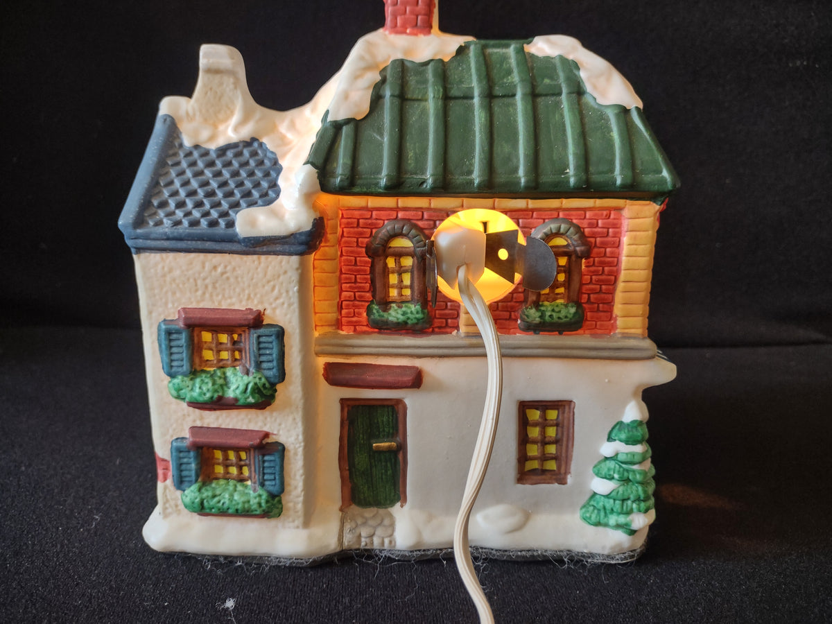 Toy shop sign and side entrance