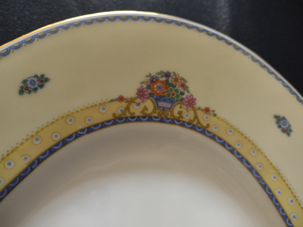 Vintage 15" Thomas Bavaria Eldorado Yellow Blue Floral Oval Platter [7527]