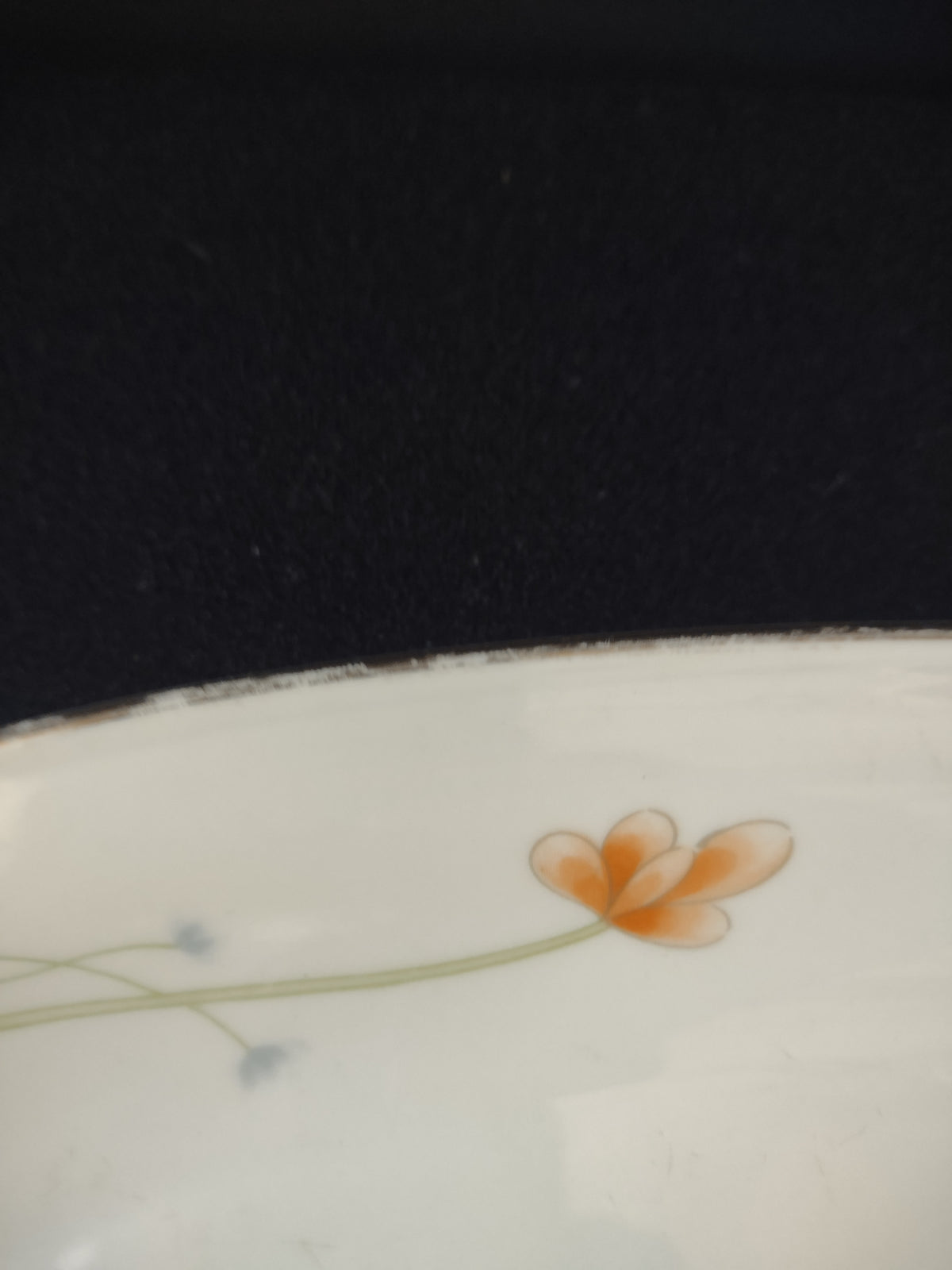 Oval platter with ruler showing approximate length