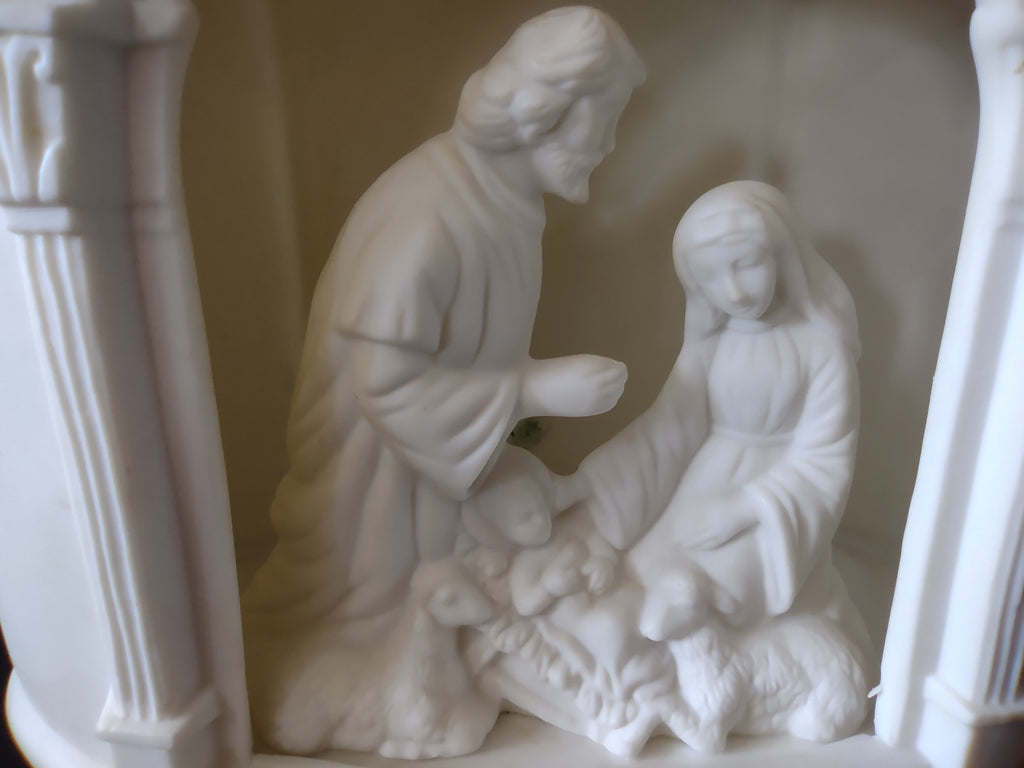 Stratford Masterworks Nativity scene illuminated