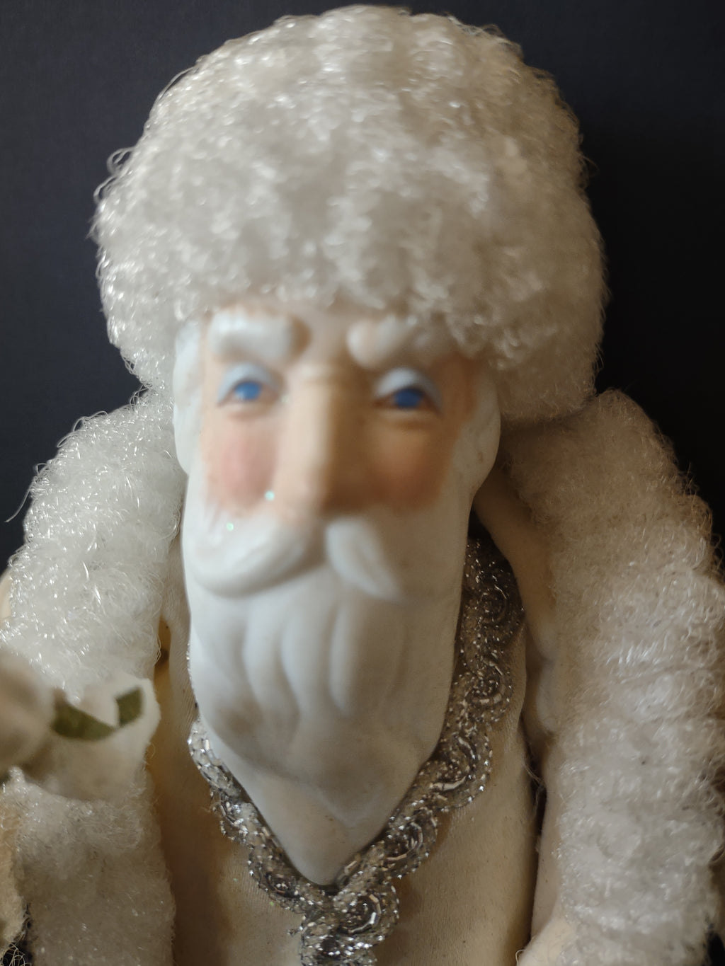 Rear view of Santa ornament and hanging loop