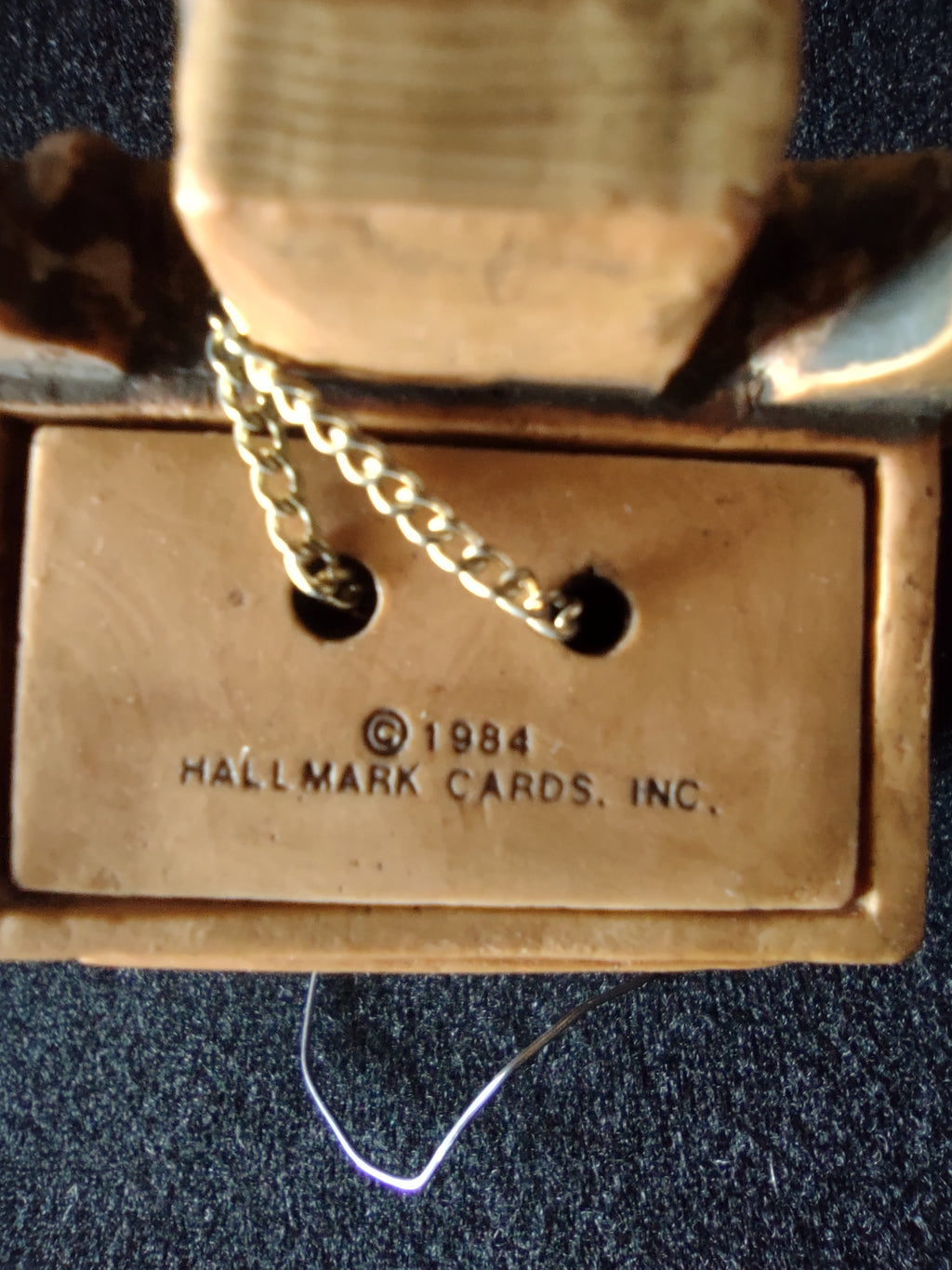 Hallmark Cards Inc copyright 1984 mark on ornament back