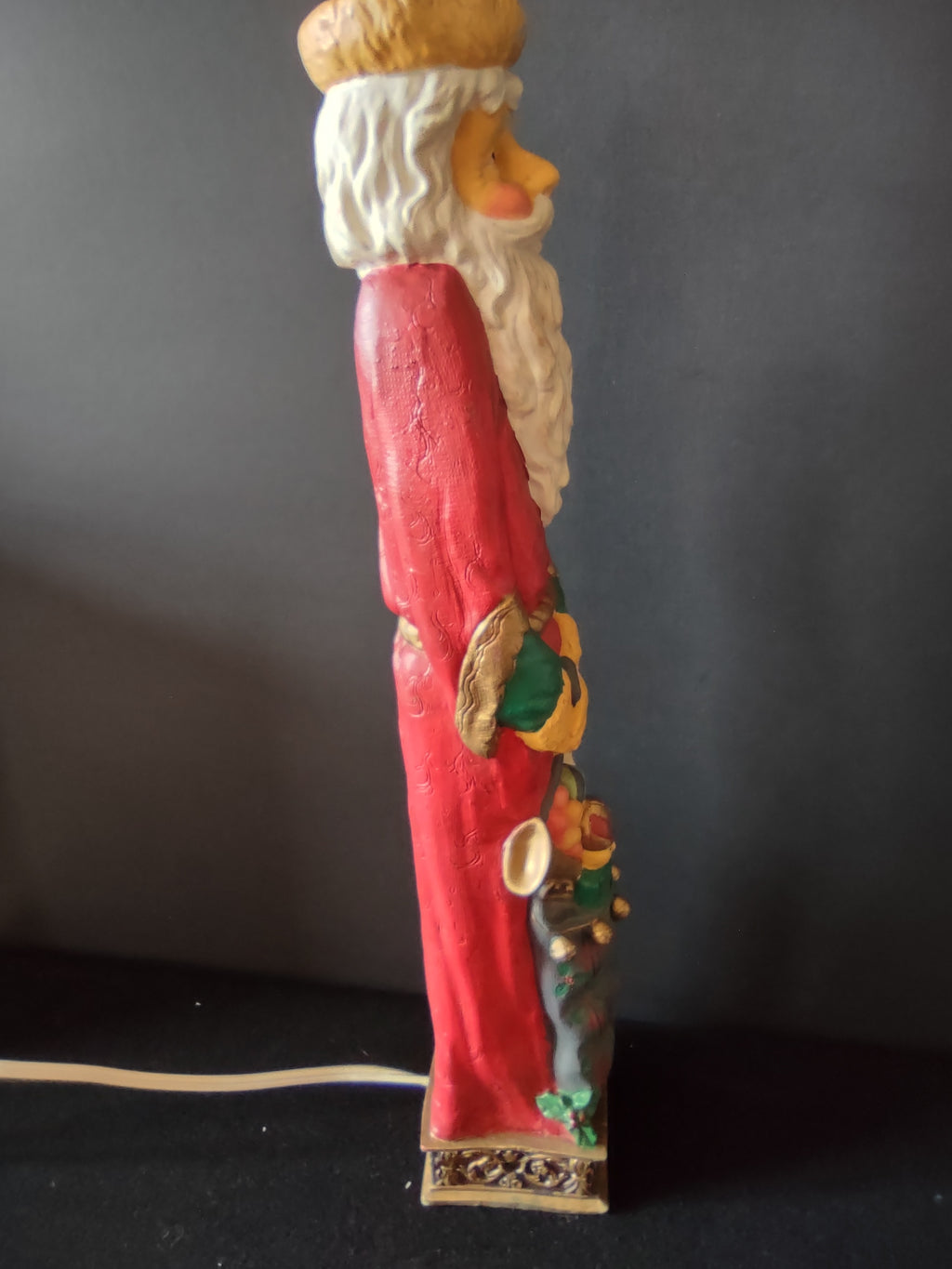 Close-up of Santa face and flowing white beard