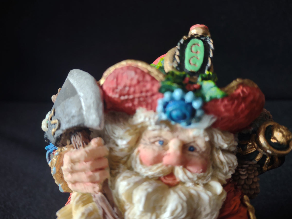 Vintage Possible Dreams Crinkle Claus Fireman Santa Figurine 1998 [8178n]