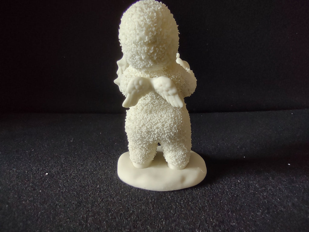 Vintage Dept 56 Snowbabies Snow Baby Star Wreath Christmas Figurine White [8184n]