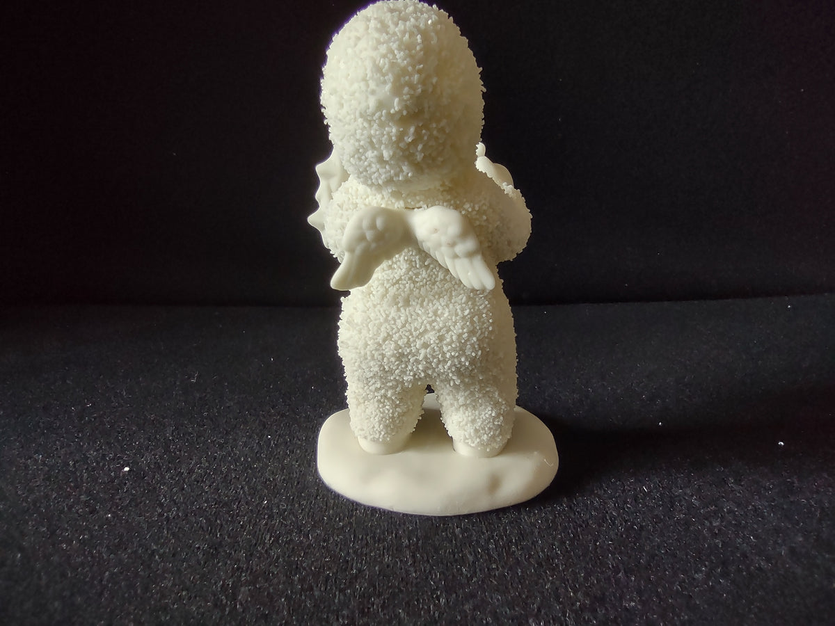 Vintage Dept 56 Snowbabies Snow Baby Star Wreath Christmas Figurine White [8184n]