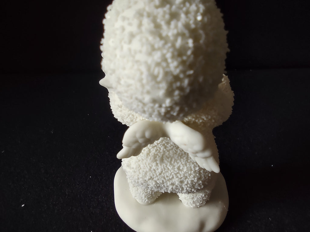 Vintage Dept 56 Snowbabies Snow Baby Star Wreath Christmas Figurine White [8184n]