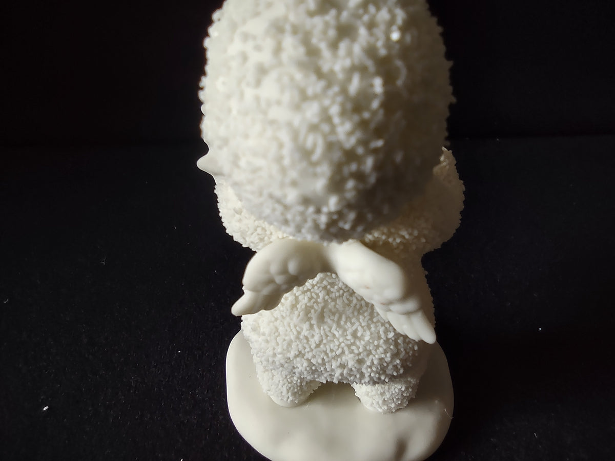 Vintage Dept 56 Snowbabies Snow Baby Star Wreath Christmas Figurine White [8184n]