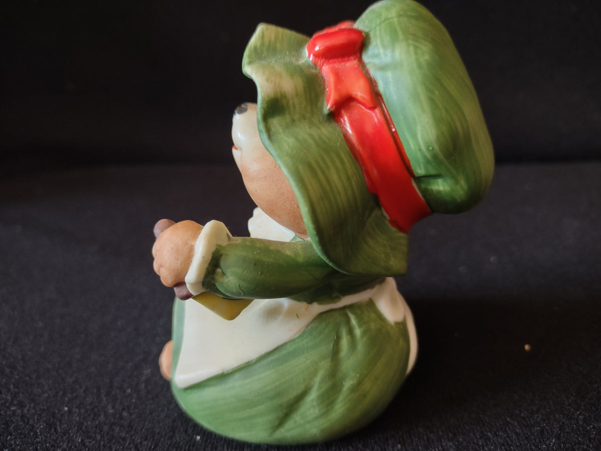 Vintage HOMCO 5600 Christmas Bear Figurines Set of 3 Red Green Taiwan [8186n]
