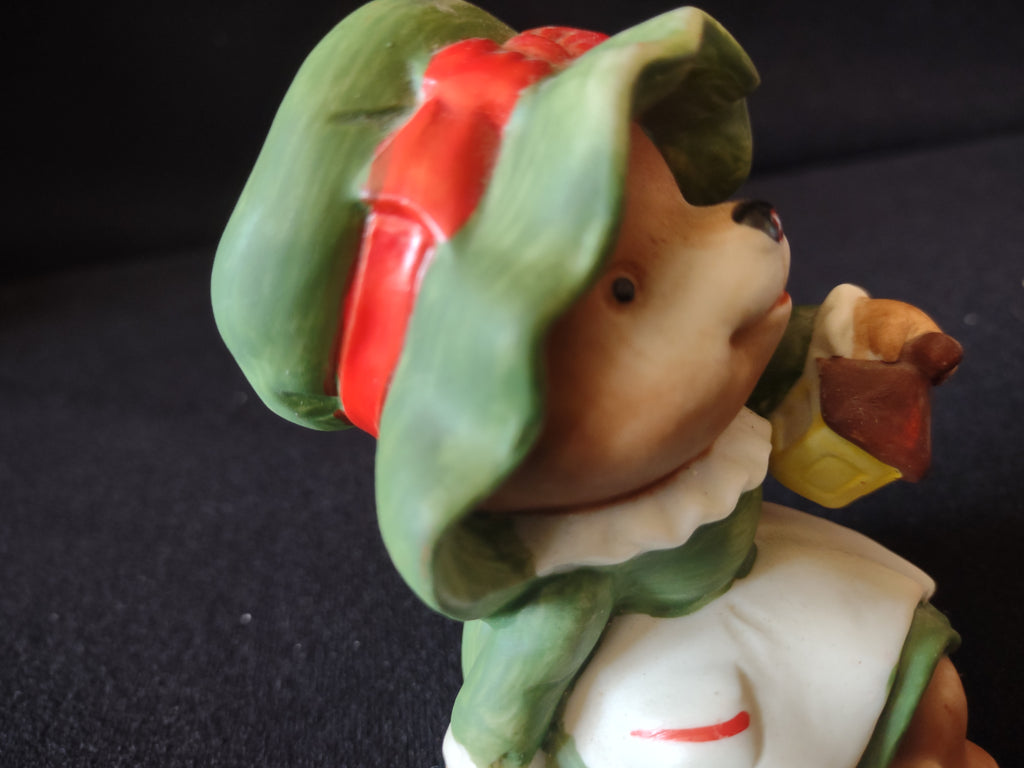 Vintage HOMCO 5600 Christmas Bear Figurines Set of 3 Red Green Taiwan [8186n]