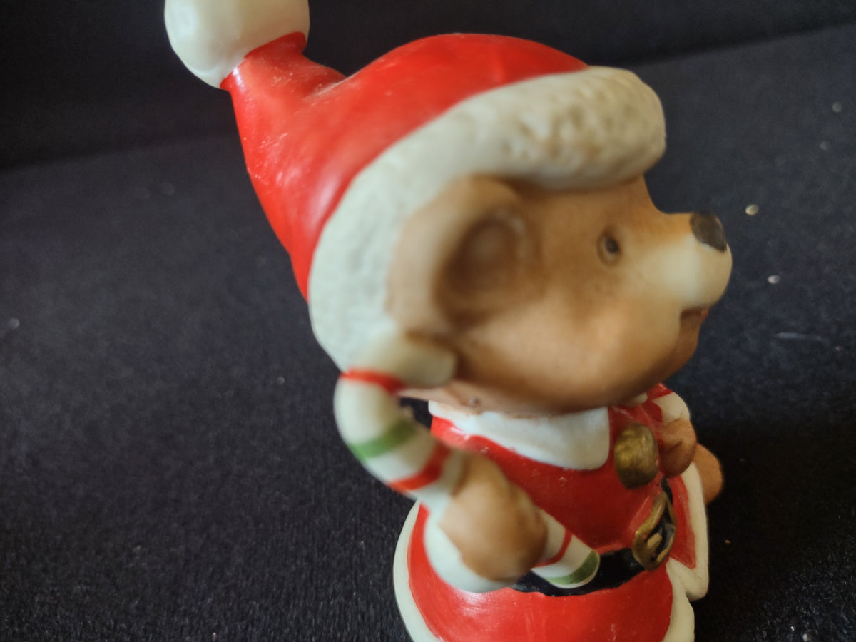 Vintage HOMCO 5600 Christmas Bear Figurines Set of 3 Red Green Taiwan [8186n]