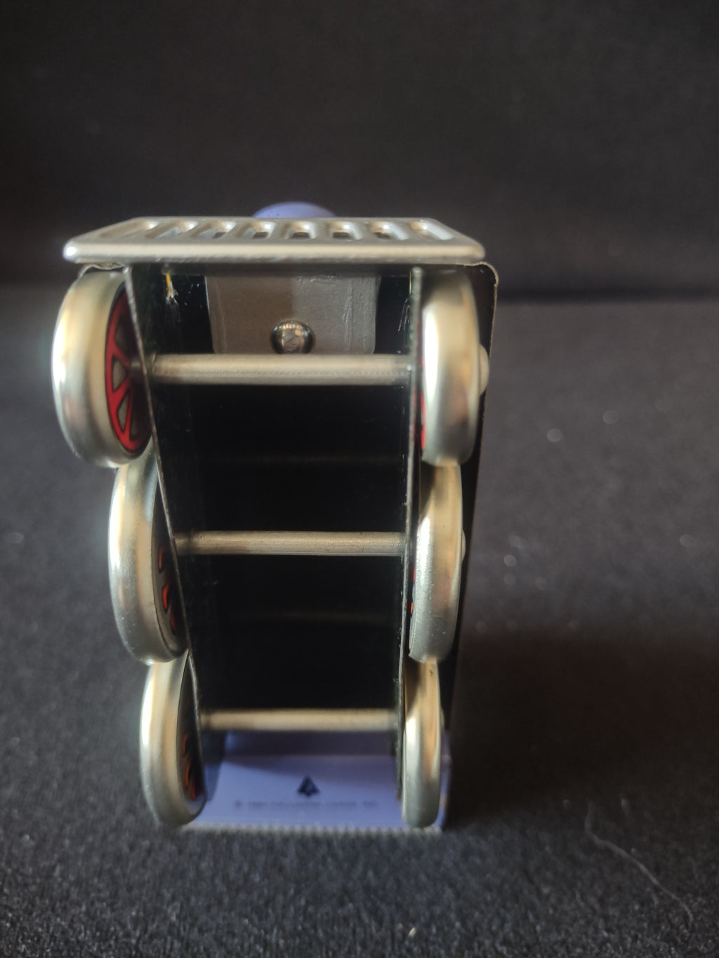 Vintage 1984 Hallmark Tin Locomotive Train Christmas Ornament Red Blue [8189n]