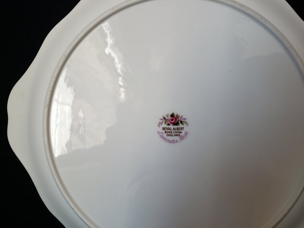 Vintage Royal Albert Dessert Plate Lavender Rose Gold Trim (lot 2044)