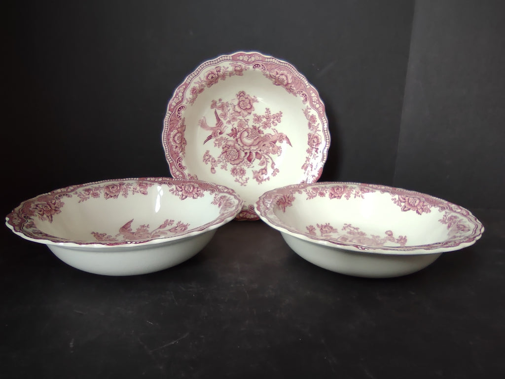 Vintage Crown Ducal England Ironstone Bristol Soup Cereal Bowl x 3 (lot 5636)