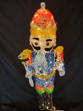 Vintage Christmas Lighted Nutcracker 40" Icee Friend IMPERFECT (lot 3160c)