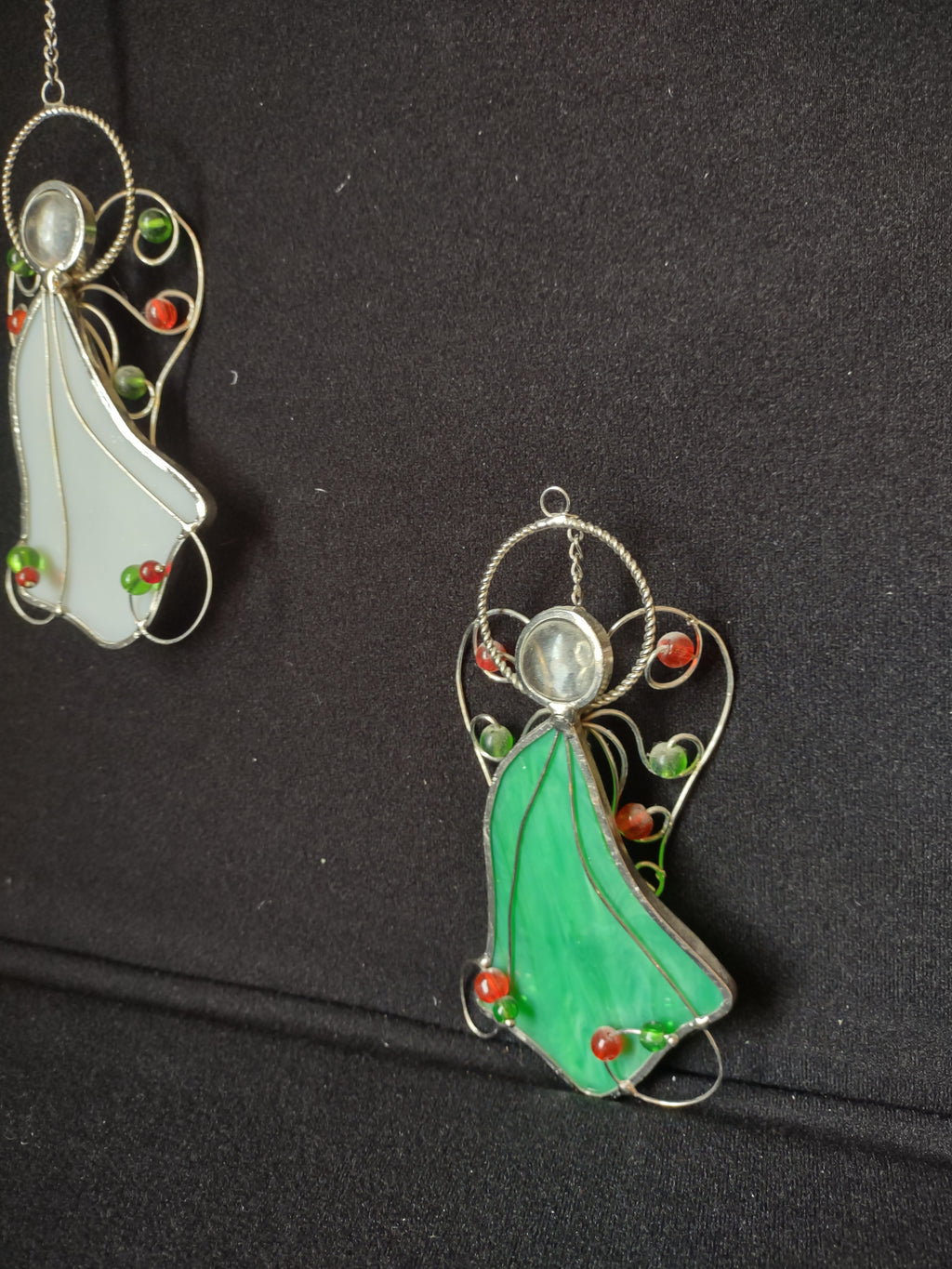 Set of 3 Christmas Angel Ornaments Plastic (lot 1646)