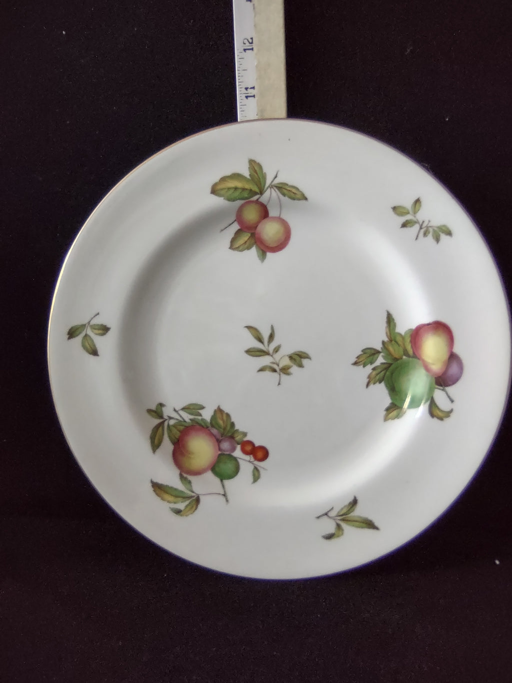 Vintage Spode Dinner Plate Blenheim Bone China Fruit Gold Trim (Lot 5720)