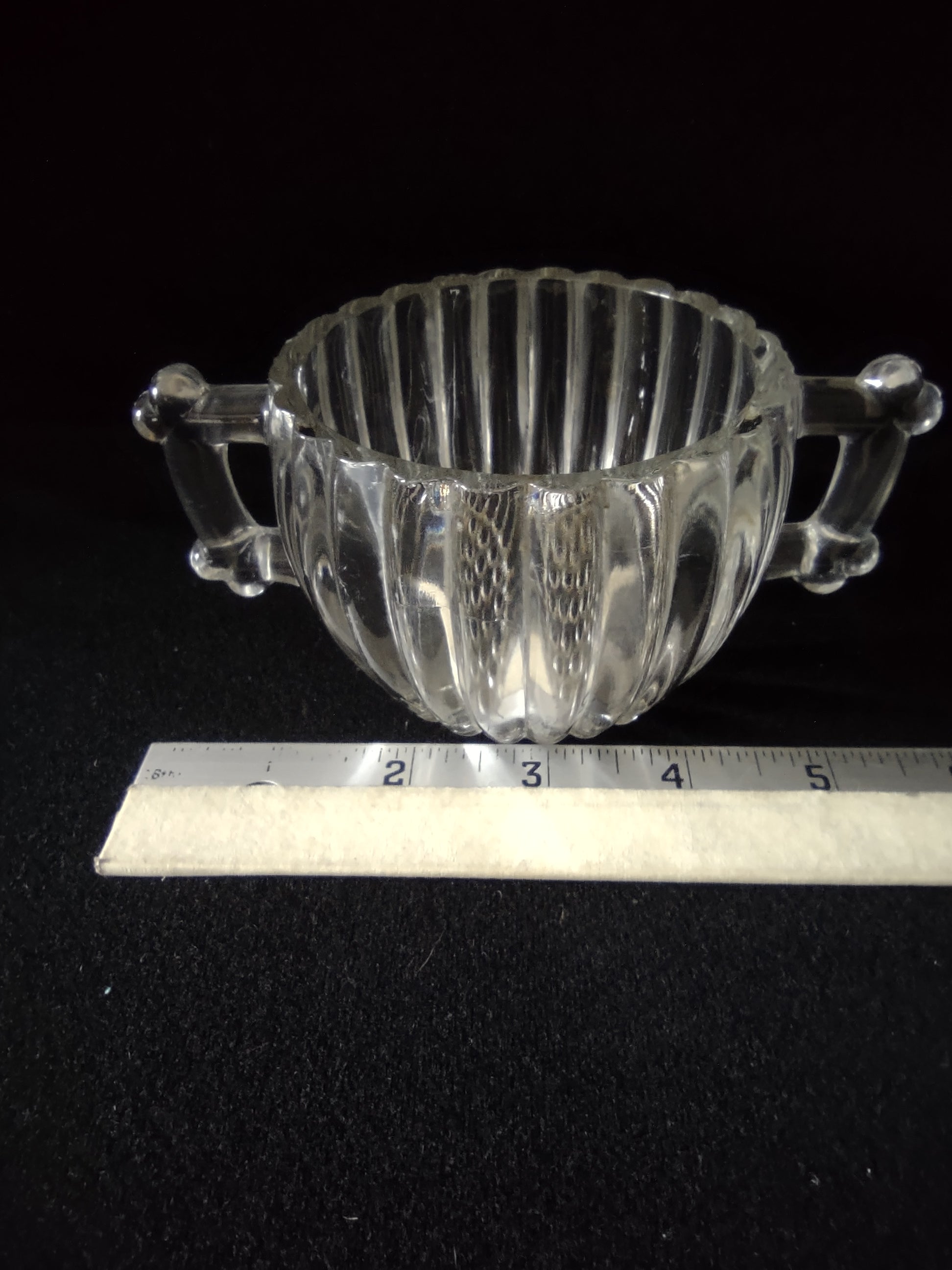 Depression Glass Sugar Bowl Creamer Relish Jar National Pattern Hobnail (Lot5308