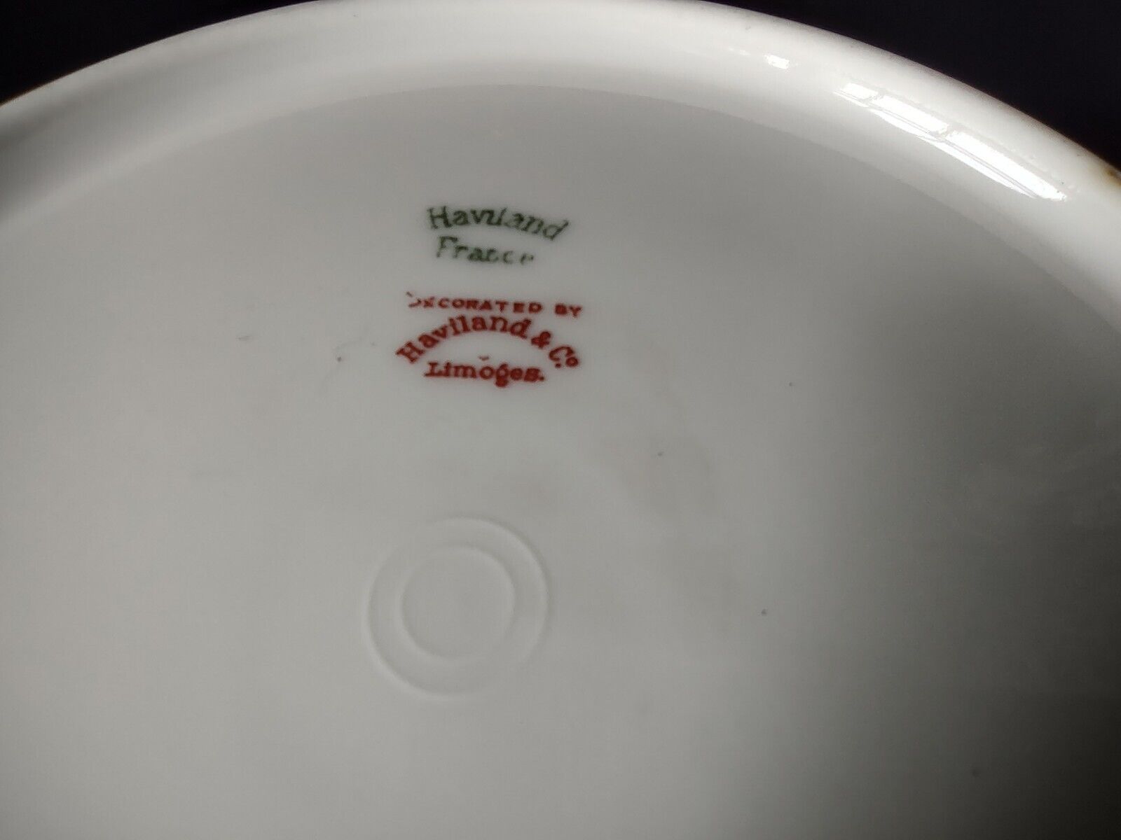 Haviland Limoges Gold & Black Trim White Coupe Soup Pasta Bowl (lot 668)