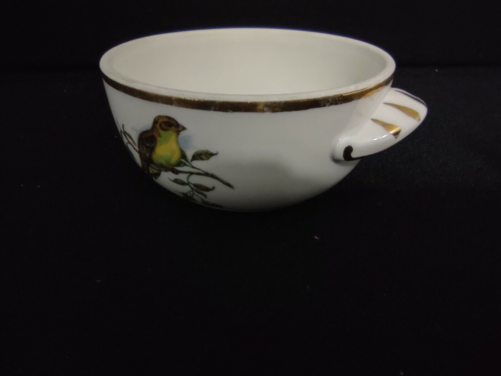 041 Vintage Collectible Pivilite Porcelain French Dish Bowl with Birds